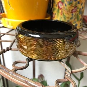 Pono by Jane Goodman Resin and Gold Foil Bangle